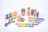 Rainbow Wooden Super Set + Wooden Sorting Tray (7- Way) 74048 (Direct Shipping) - Little Whispers