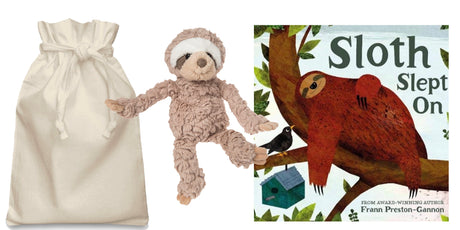 Sloth Slept on Story Sack with Mary Meyer Plush Sloth