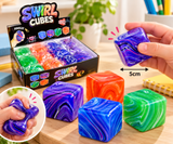 Sensory Swirl Squish Cube Maltose - 5cm