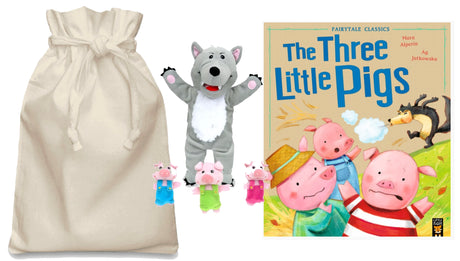 Three Little Pigs Story Sack – with Hand Puppet