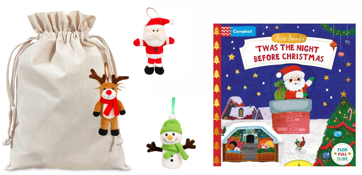 Twas the Night Before Christmas Story Sack with NEW Finger Puppets