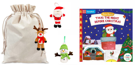 Twas the Night Before Christmas Story Sack with NEW Finger Puppets