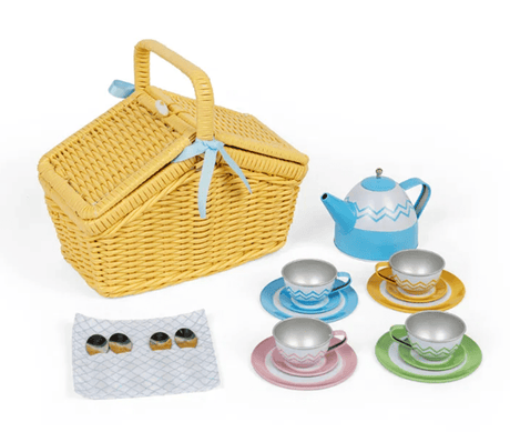 Wicker Basket Picnic Tea Set - Little Whispers