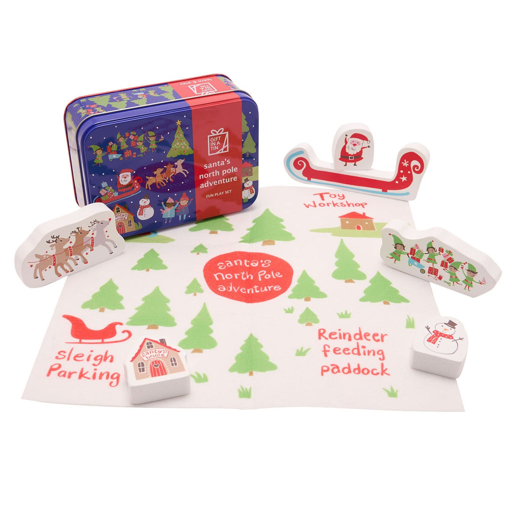 Apples To Pears Gift In A Tin Santa's Adventure - Little Whispers