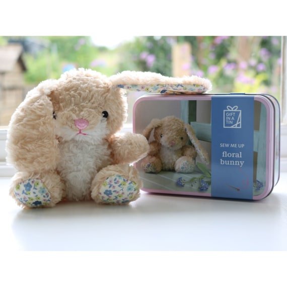 Apples To Pears Gift In A Tin Sew Me Up Floral Bunny - Little Whispers