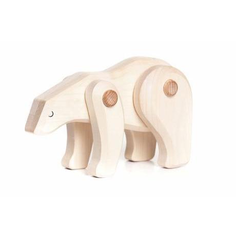 Bajo Wooden Jointed Polar Bear - Little Whispers