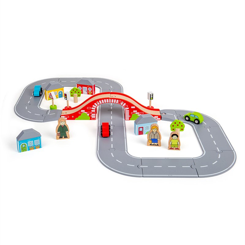 Bigjigs Figure of Eight Roadway with Accessories - Little Whispers