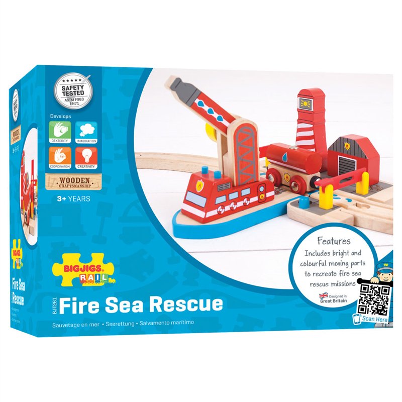 Bigjigs Fire Sea Rescue Set - Little Whispers