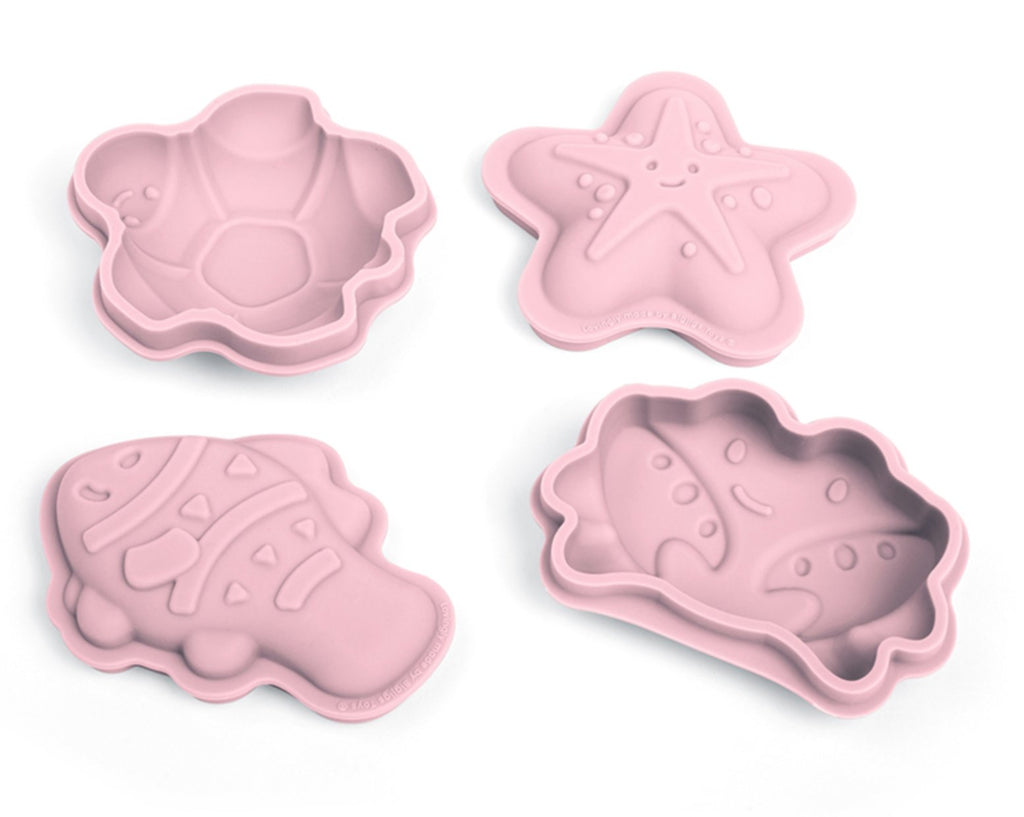 Bigjigs Silicone Sand Moulds Blush Pink - Little Whispers