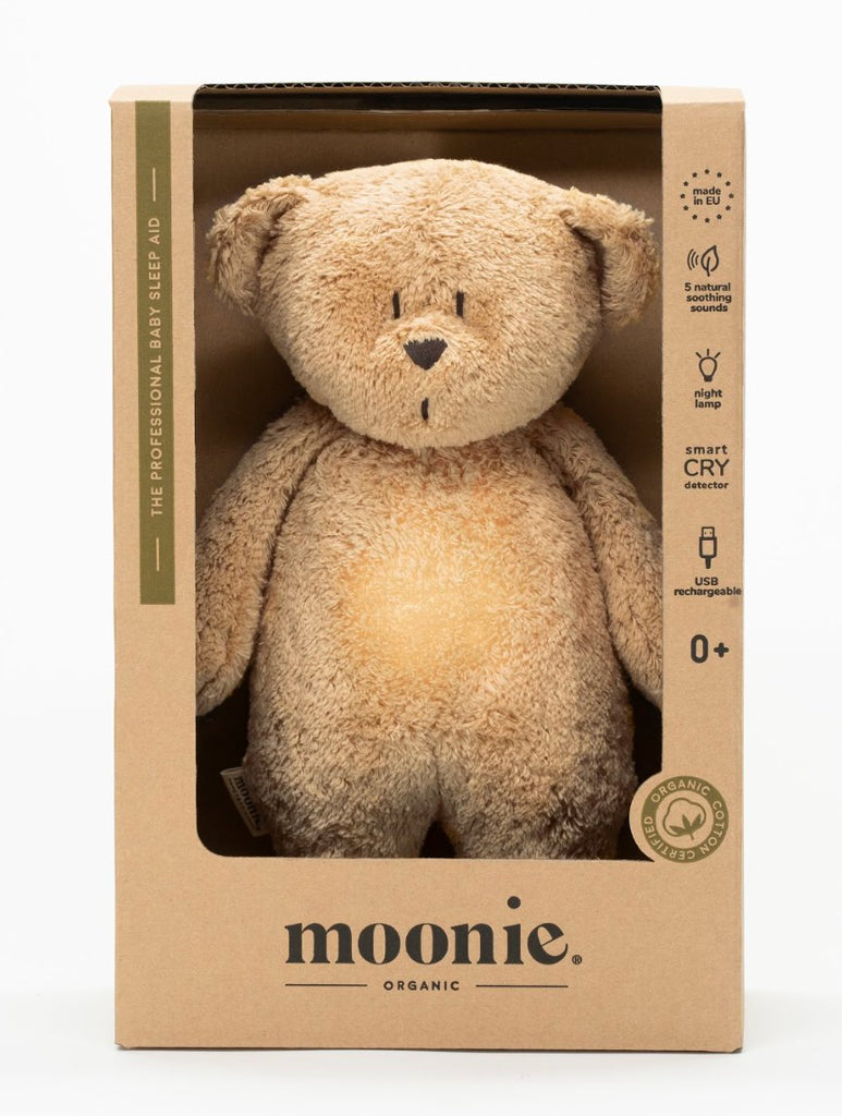 Cappuccino Organic Humming Bear with Night Light - Little Whispers