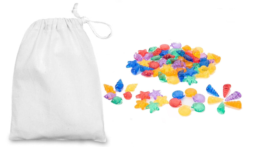 Coloured Shells Party Bag with 8 Random Shells/Sea Creatures - Little Whispers