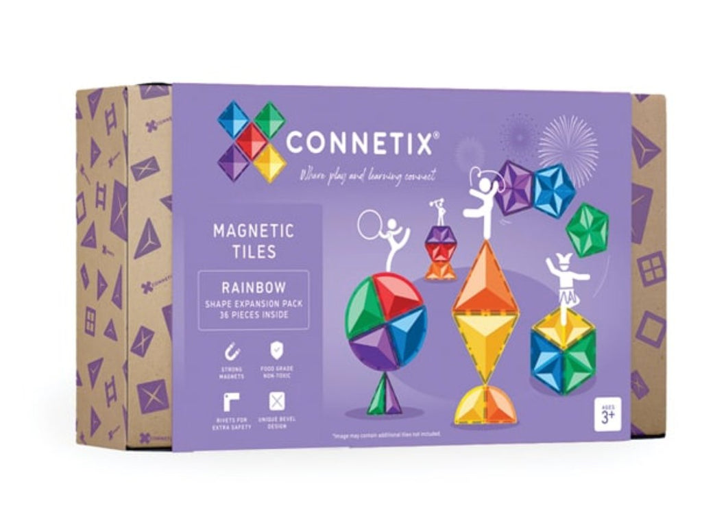 Connetix 36 Piece Rainbow Shape Expansion Pack - Little Whispers