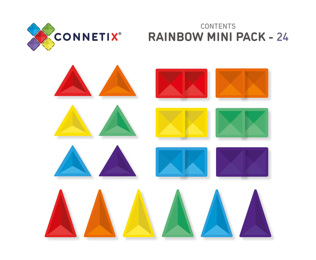 Connetix Rainbow Mini Pack 24 pc - Little Whispers
