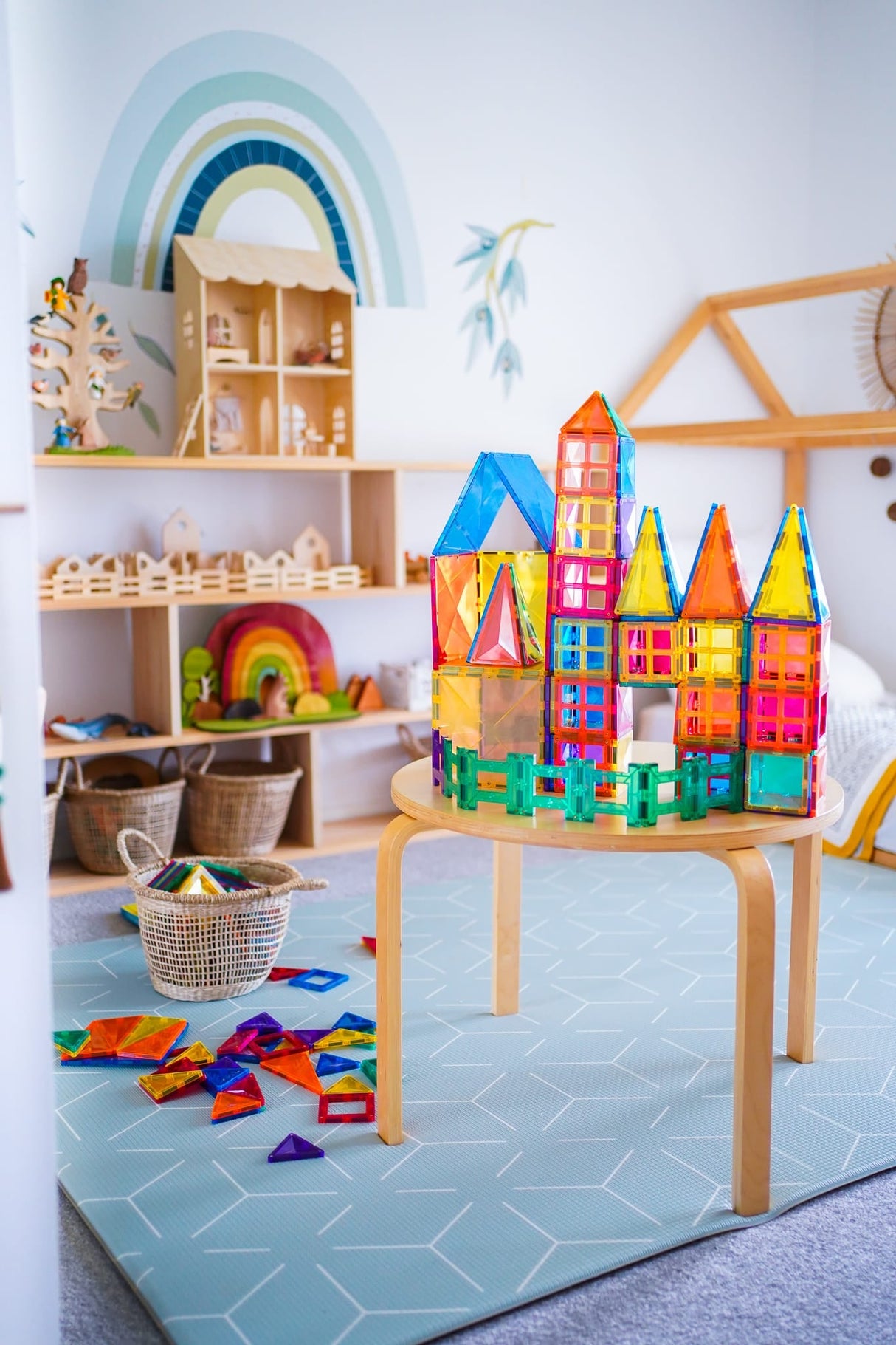 Connetix Tiles Magnetic Building Set - 100 Piece Creative Pack Rainbow - Little Whispers