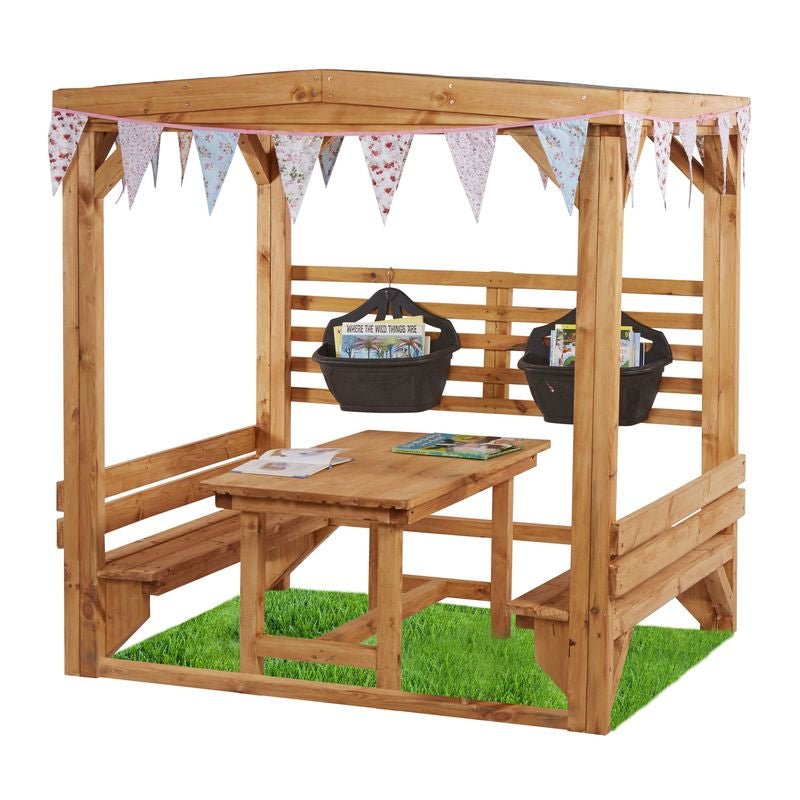 Cosy Chatty Shelter With Table & Benches Ks2 (Direct Shipping Item) - Little Whispers