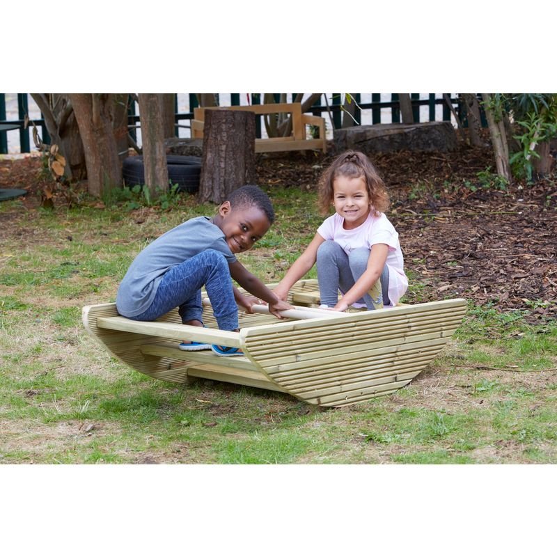 Cosy Outdoor Rocking Boat And Steps (Direct Shipping Item) - Little Whispers