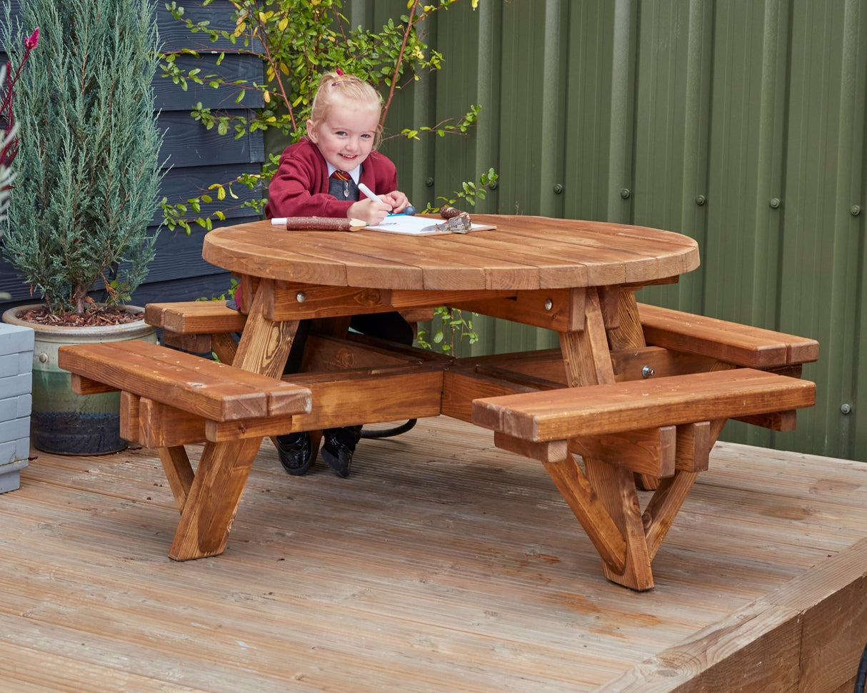 Cosy Round Picnic Bench For 8 (Direct Shipping Item) - Little Whispers