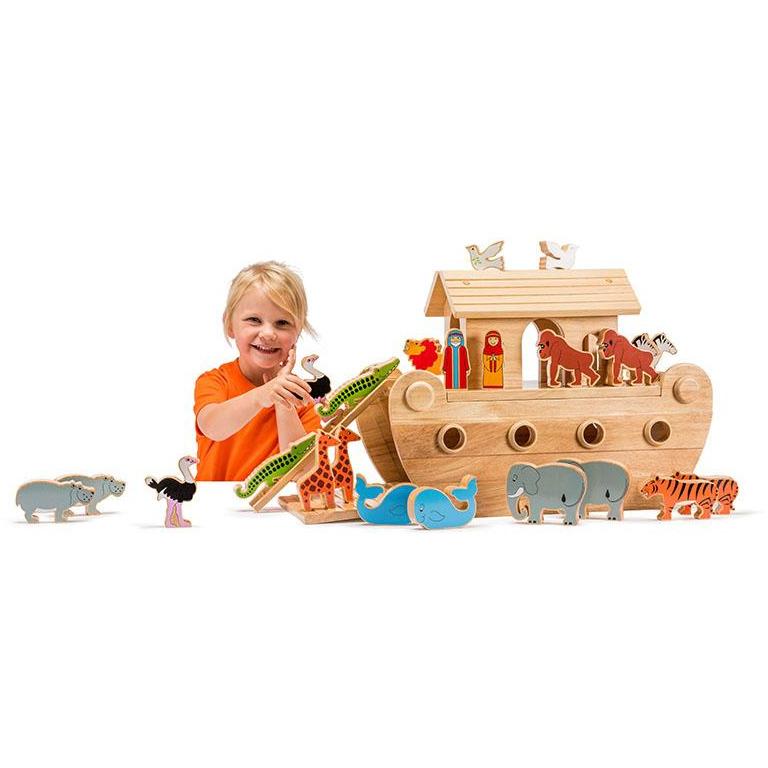 Deluxe Noah's Ark With 24 Colourful Animals - Little Whispers 