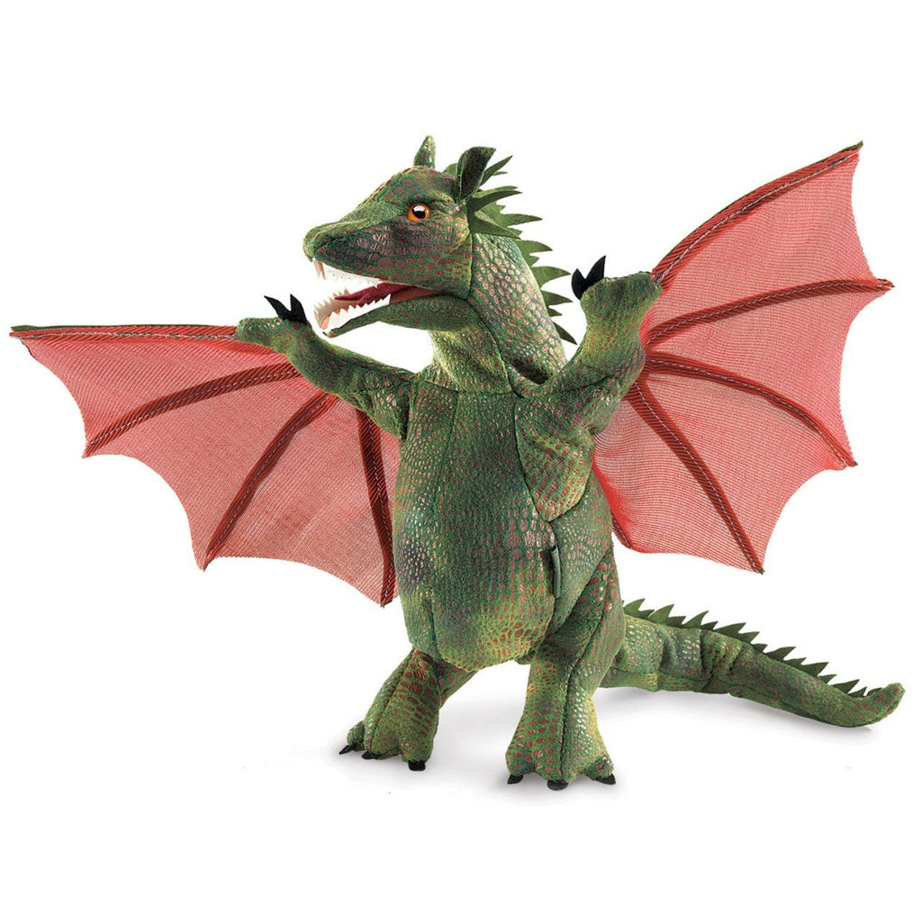 Folkmanis Dragon with Wings Hand Puppet - Little Whispers
