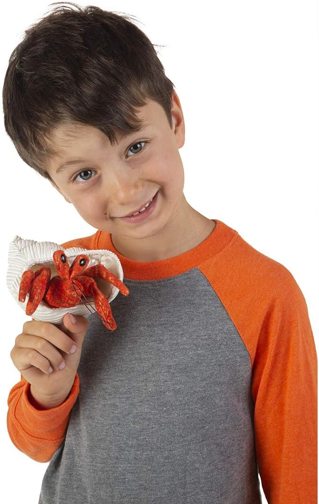 Folkmanis Mini Hermit Crab Finger Puppet (Pre-Order) - Little Whispers