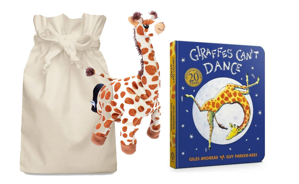 Giraffes Can't Dance Story Sack with Beleduc Giraffe Hand Puppet - Little Whispers