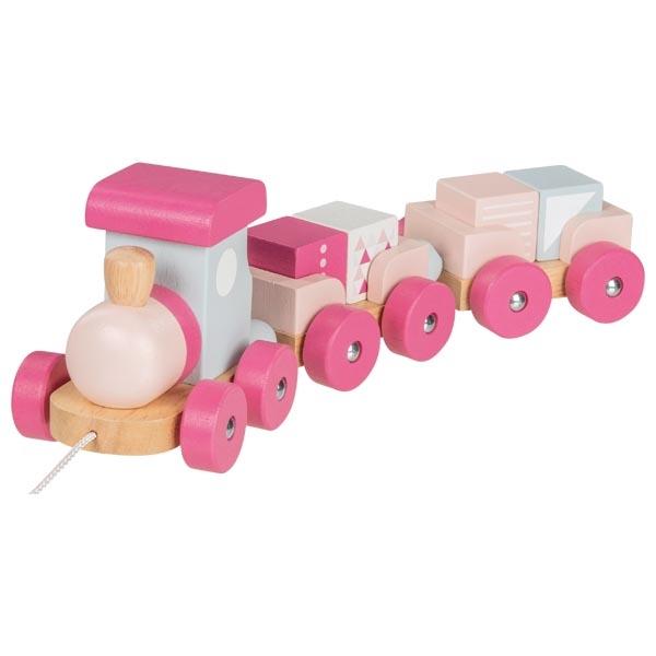 Goki Pink Wooden Stockholm Train - Little Whispers