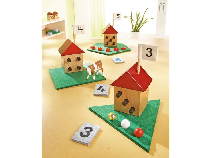 Haba Willy’s Mini Number Houses, Set (Direct Shipping) - Little Whispers