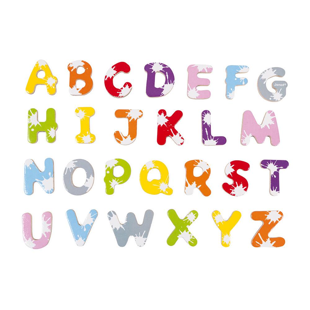 Janod Set of 52 Splash Letters (Wood) - Little Whispers