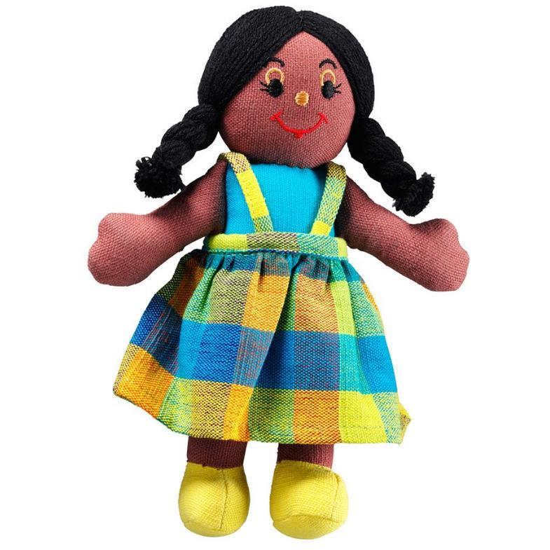 Lanka Kade Girl Doll - Black Skin Black Hair - Little Whispers