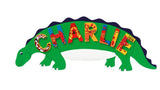 Lanka Kade Green Dinosaur Name Plaque - Little Whispers