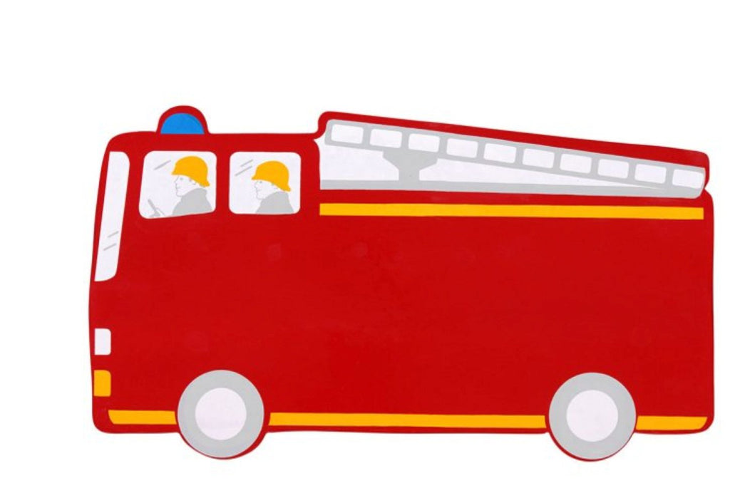 Lanka Kade Red Fire Engine Name Plaque - Little Whispers