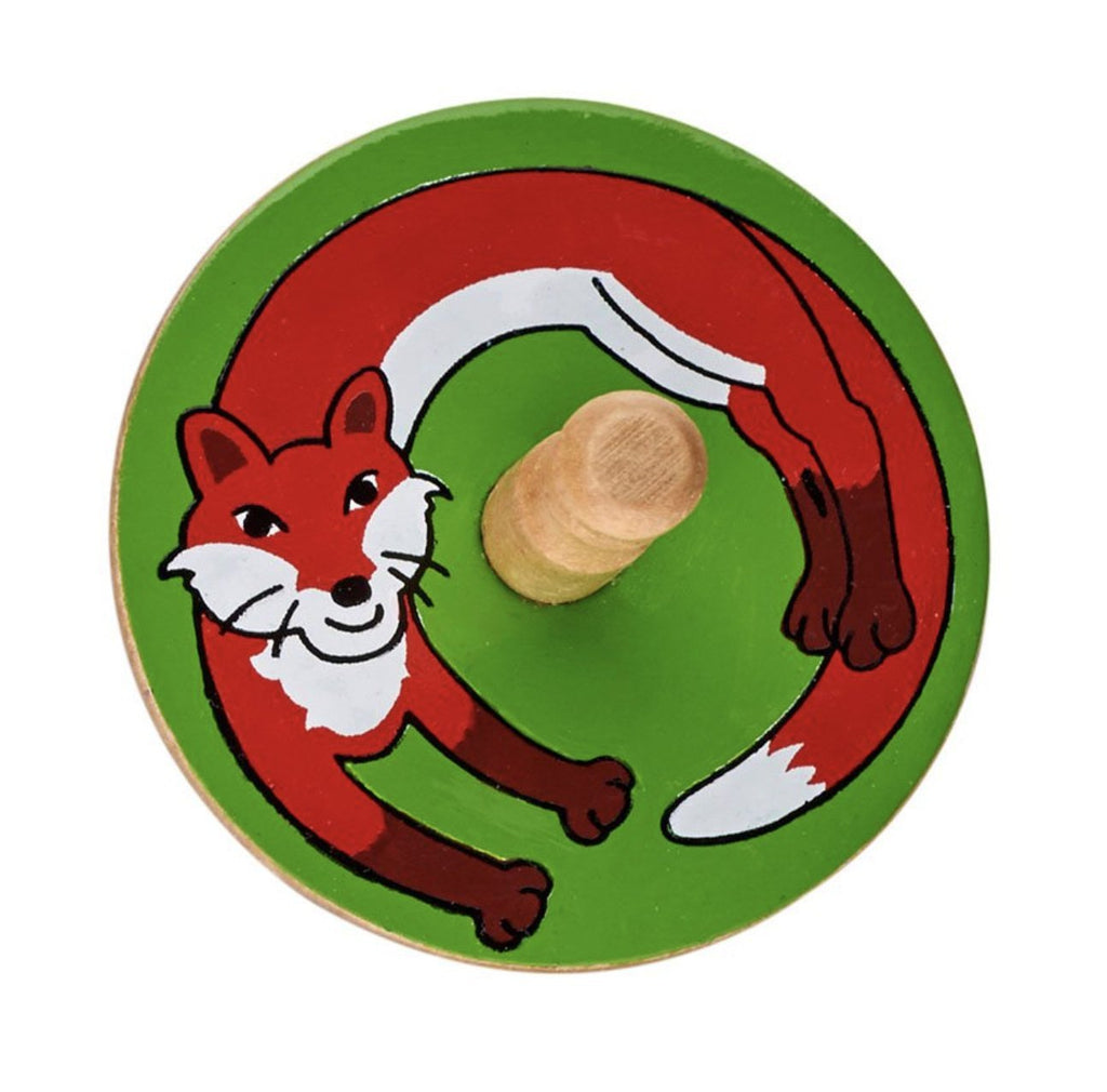 Lanka Kade wooden fox Spinning Top Little Whispers 