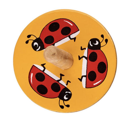 Lanka Kade wooden ladybird Spinning Top Little Whispers 