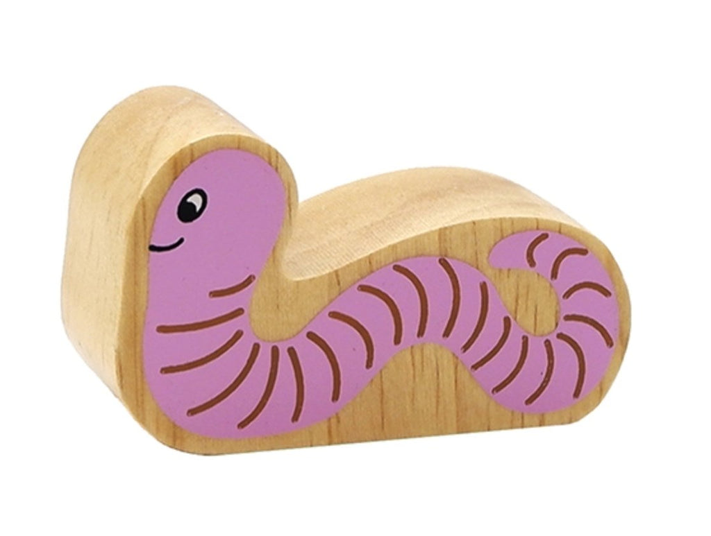Lanka Kade Wooden Natural Pink Worm - Little Whispers