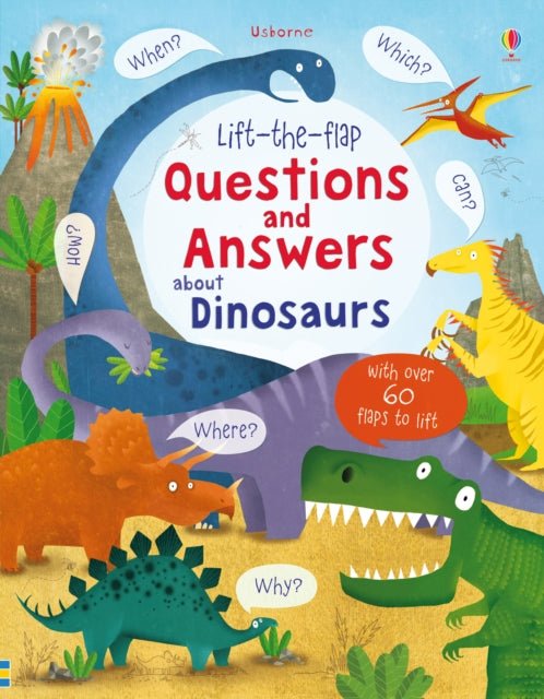 Lift the Flap Questions and Answers about Dinosaurs Board Book - Little Whispers