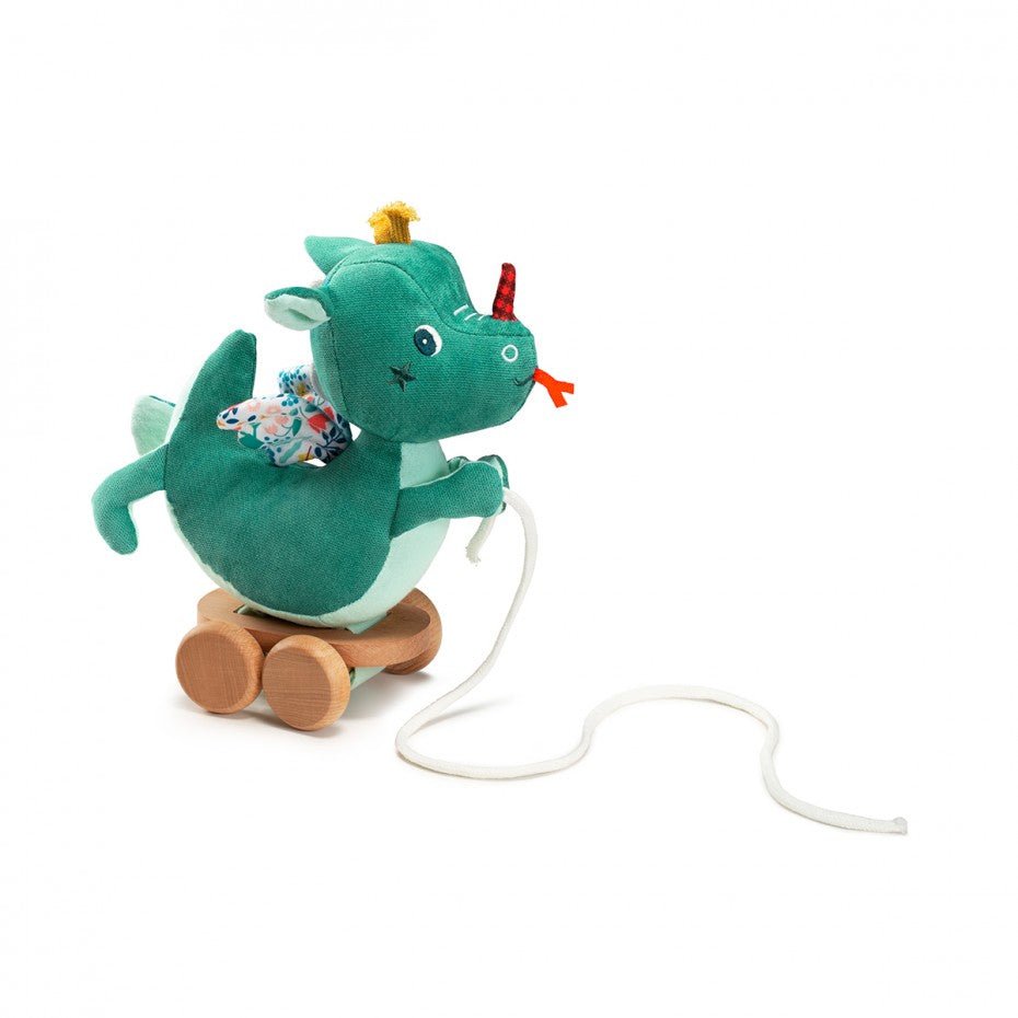 Lilliputiens Pull Along Cuddle Joe the Dragon - Little Whispers