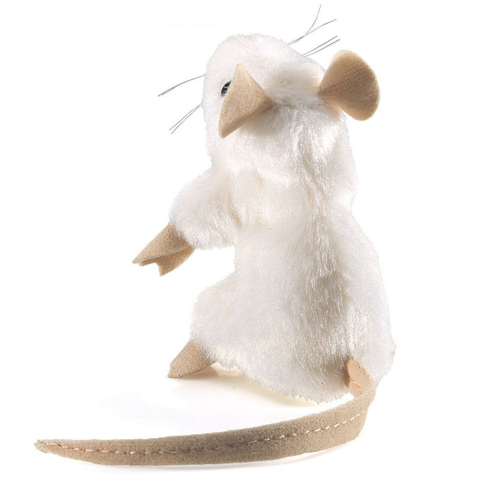 Mini White Mouse Finger Puppet - Little Whispers