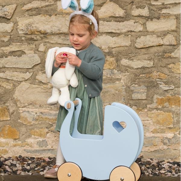 Moover Doll’s Pram - Blue Or Pink - Little Whispers