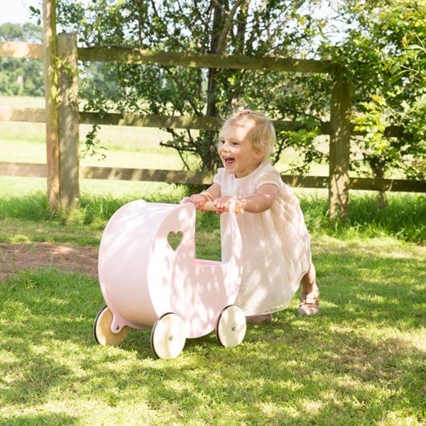Moover Doll’s Pram - Red Or Natural - Little Whispers