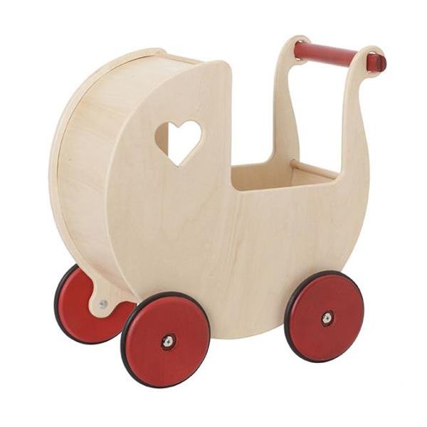 Moover Doll’s Pram - Red Or Natural - Little Whispers