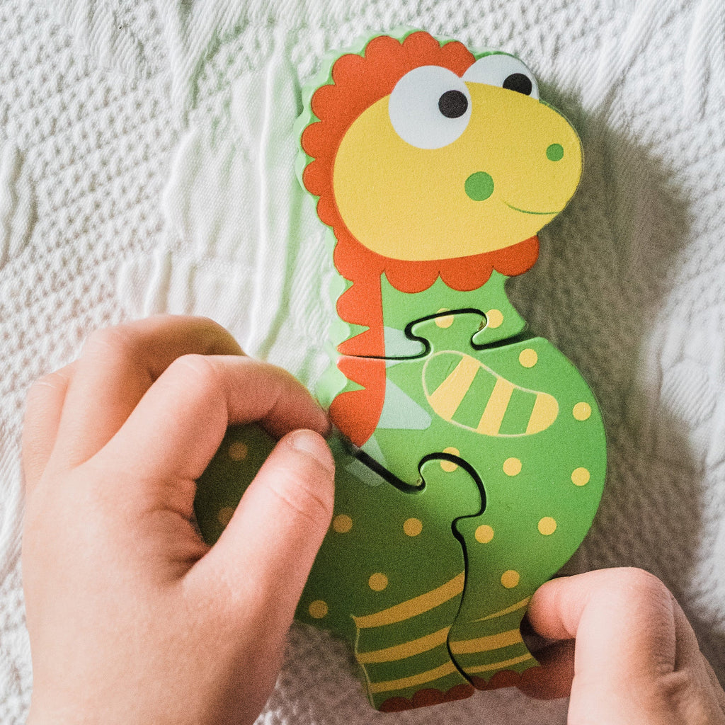 Orange Tree Wooden Dinosaur Puzzle - Little Whispers