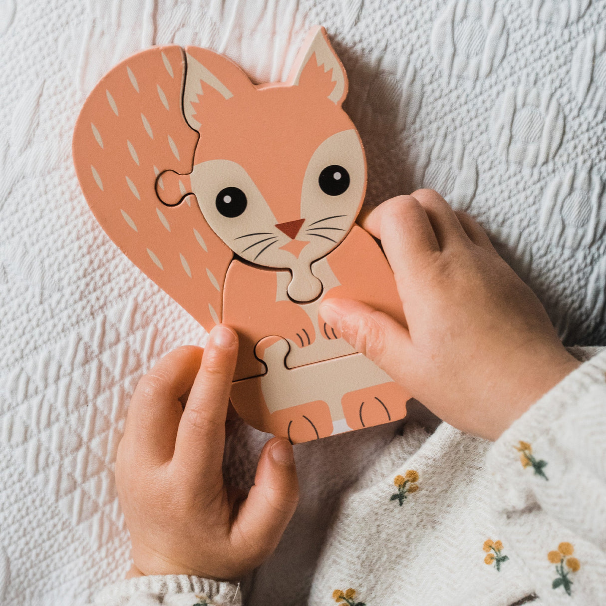 Orange Tree Wooden Squirrel Puzzle - Little Whispers