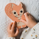 Orange Tree Wooden Squirrel Puzzle - Little Whispers