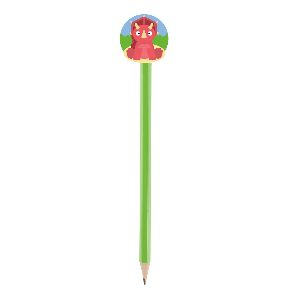 Orange Tree Wooden Triceratops Pencil - Little Whispers