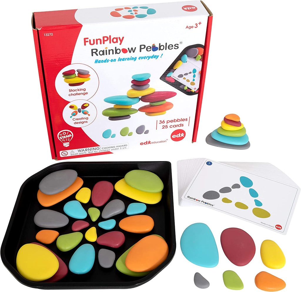 Edx Education Fun Play Rainbow Pebbles Pk36 72305