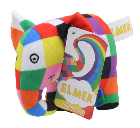 Puppet Company Elmer Finger Puppet - Little Whispers
