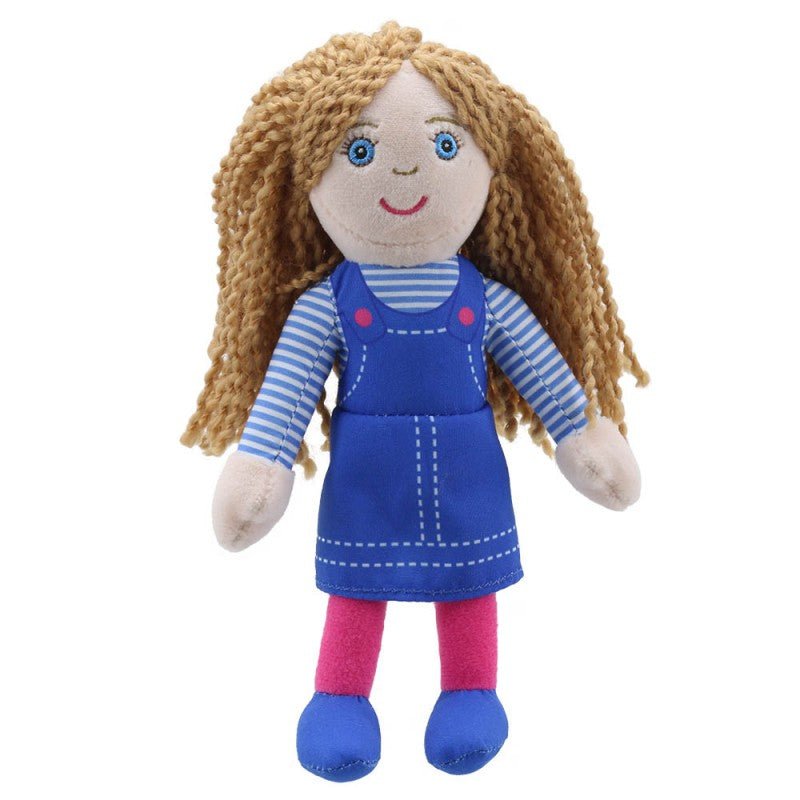 Puppet Company Finger Puppets: Girl (Blue Top) - Little Whispers