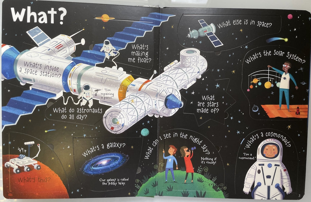 Questions and Answers about Space Board Book - Little Whispers