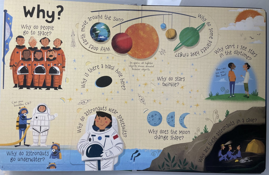 Questions and Answers about Space Board Book - Little Whispers