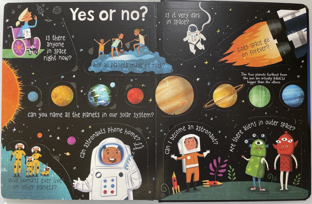 Questions and Answers about Space Board Book - Little Whispers